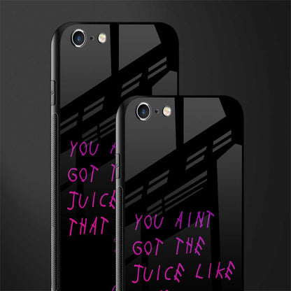 ain't got the juice black edition glass case for iphone 6 plus image-2