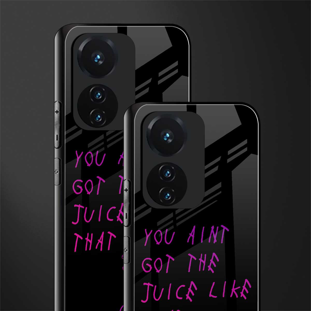 ain't got the juice black edition back phone cover | glass case for vivo t1 44w 4g