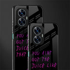 ain't got the juice black edition back phone cover | glass case for realme c55