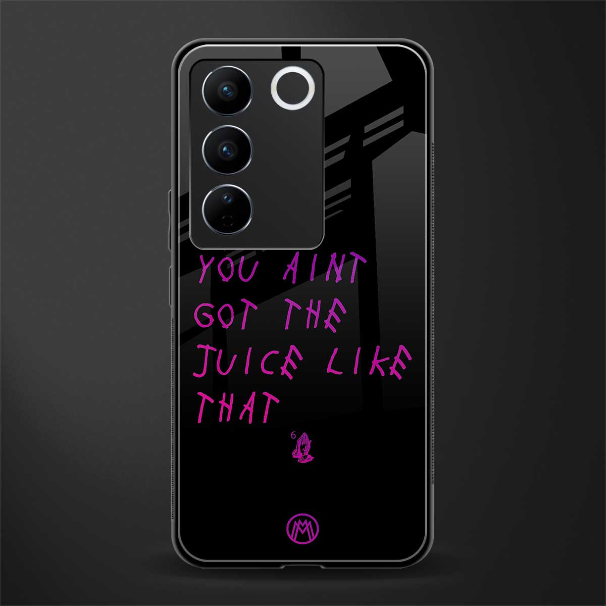 ain't got the juice black edition back phone cover | glass case for vivo v27 pro 5g