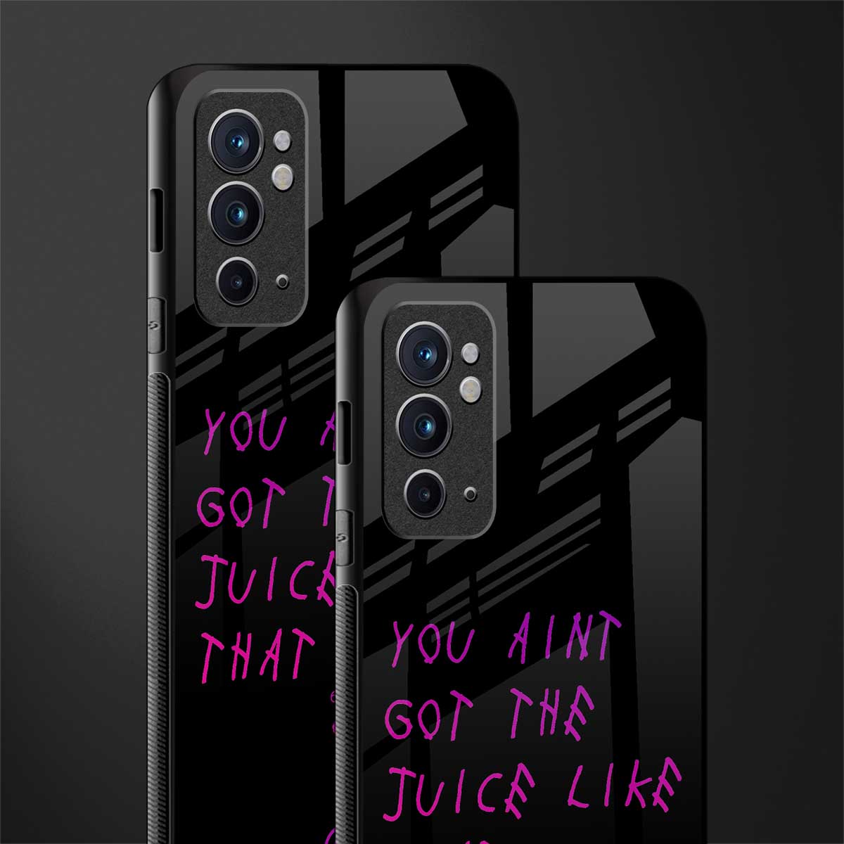 ain't got the juice black edition glass case for oneplus 9rt image-2