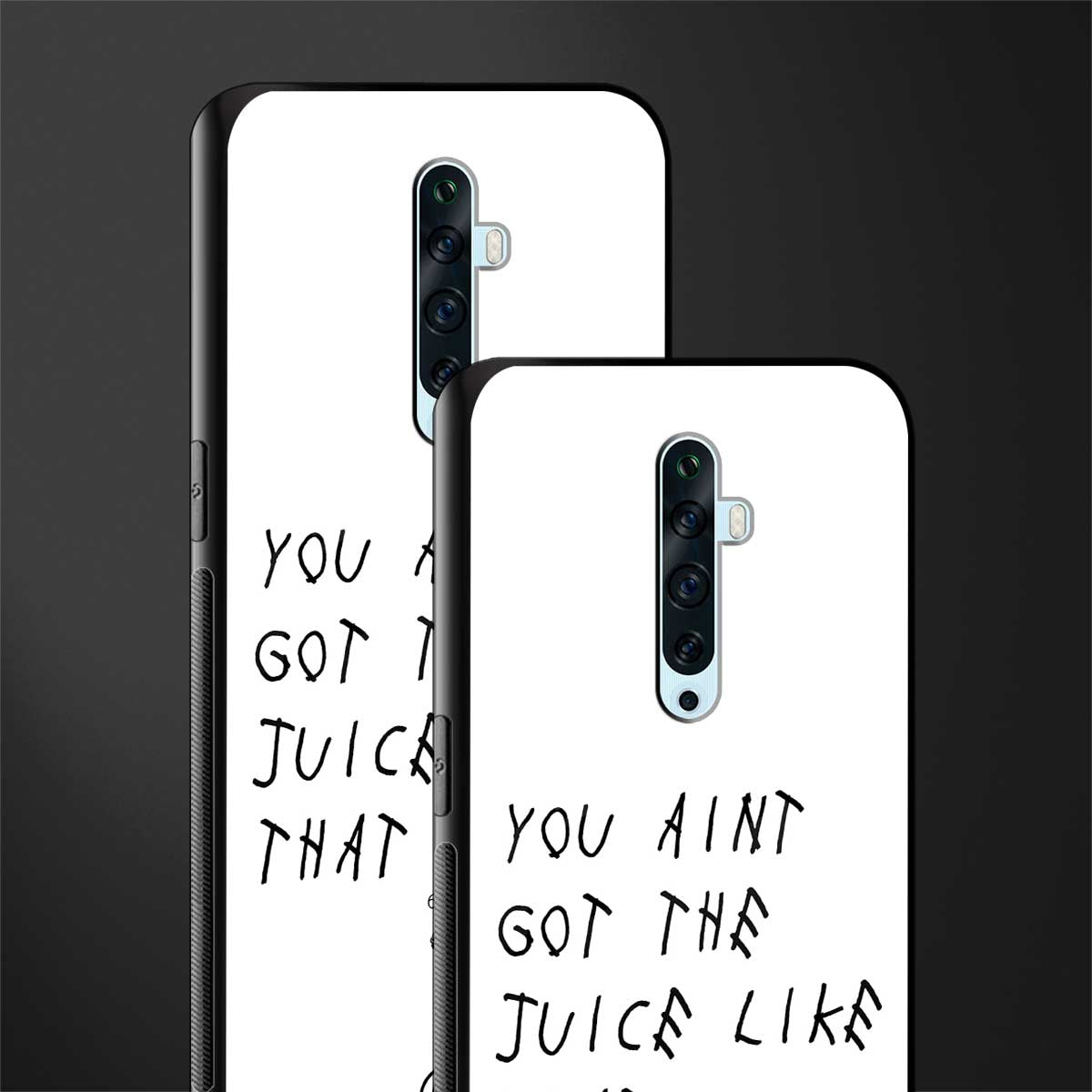 ain't got the juice white edition glass case for oppo reno 2f image-2
