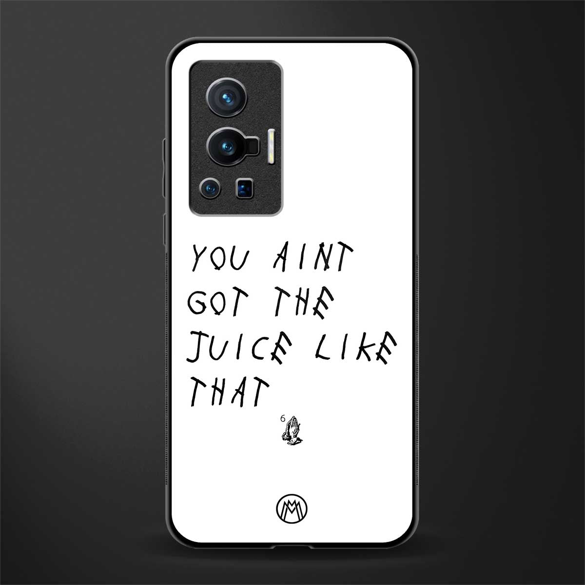 ain't got the juice white edition glass case for vivo x70 pro image