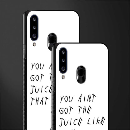 ain't got the juice white edition glass case for samsung galaxy a20s image-2
