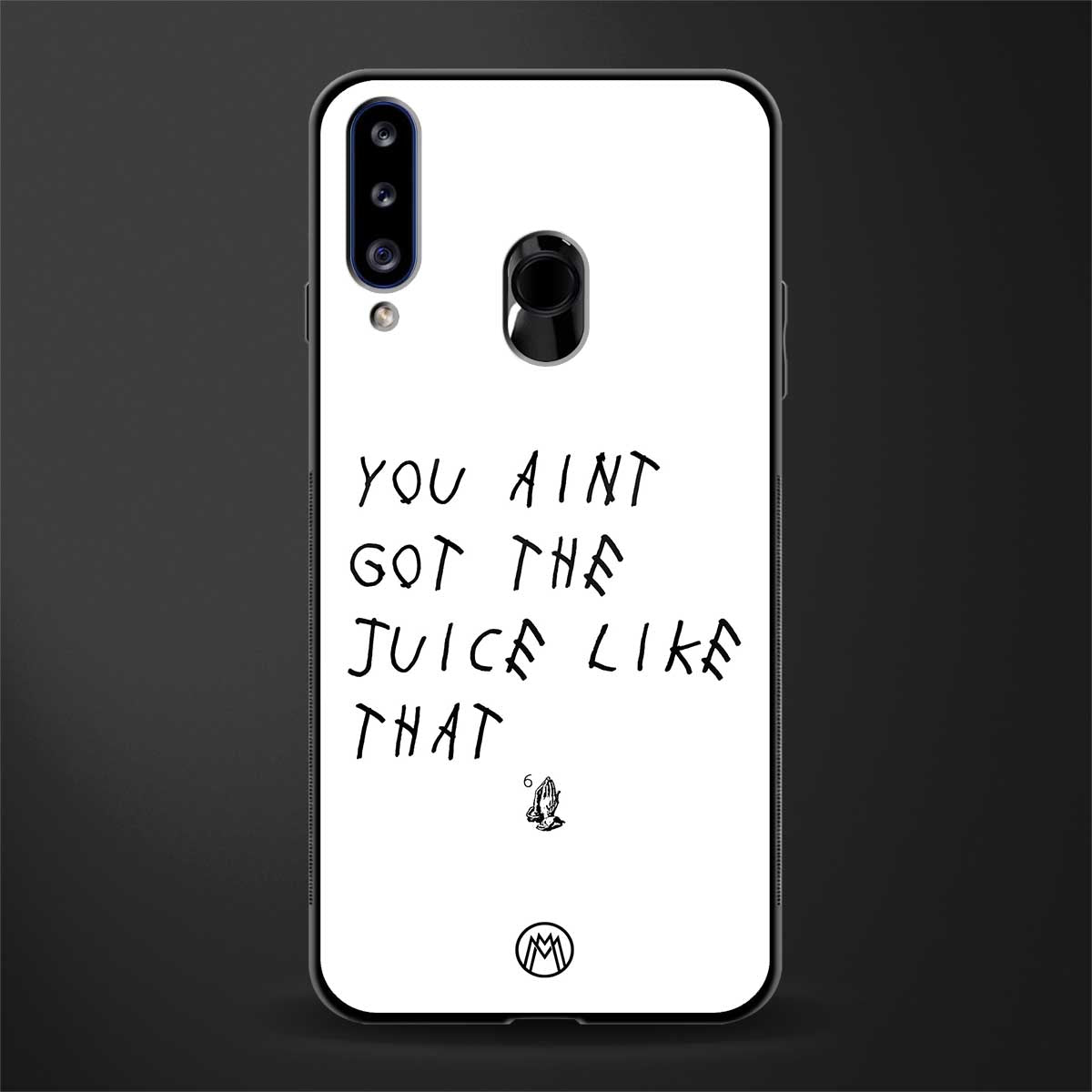 ain't got the juice white edition glass case for samsung galaxy a20s image