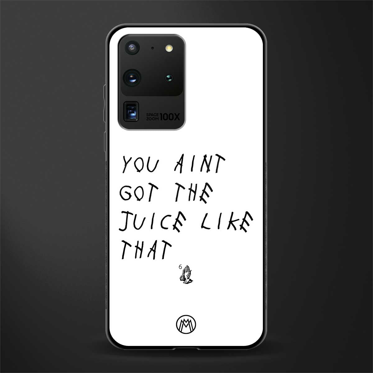 ain't got the juice white edition glass case for samsung galaxy s20 ultra image