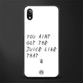 ain't got the juice white edition glass case for vivo y1s without fingerprint image