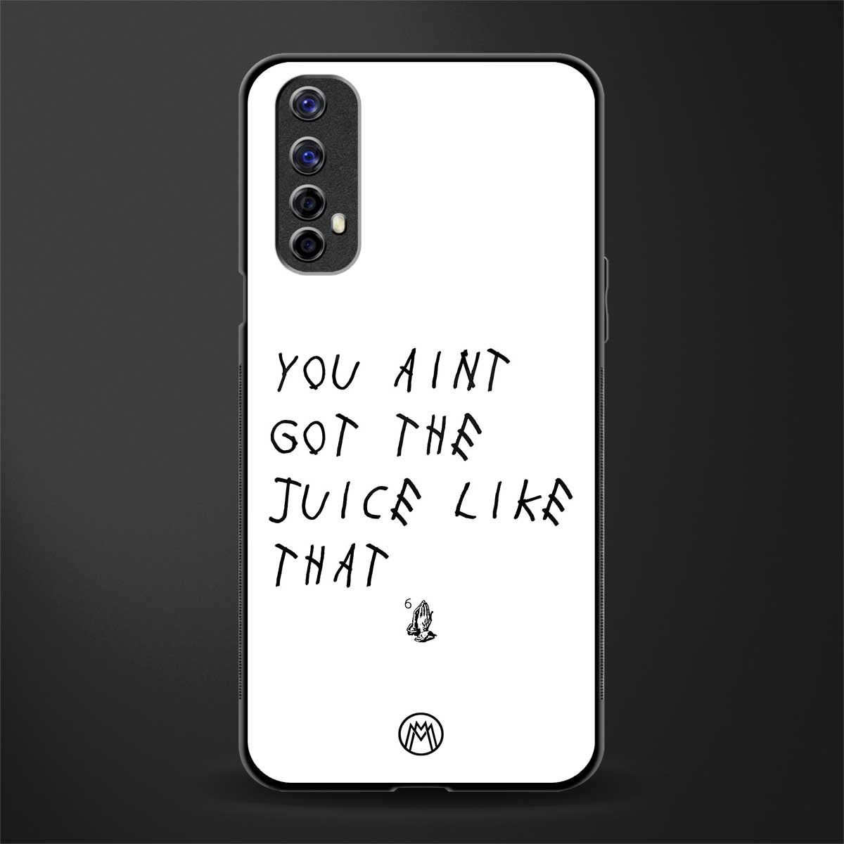 ain't got the juice white edition glass case for realme 7 image