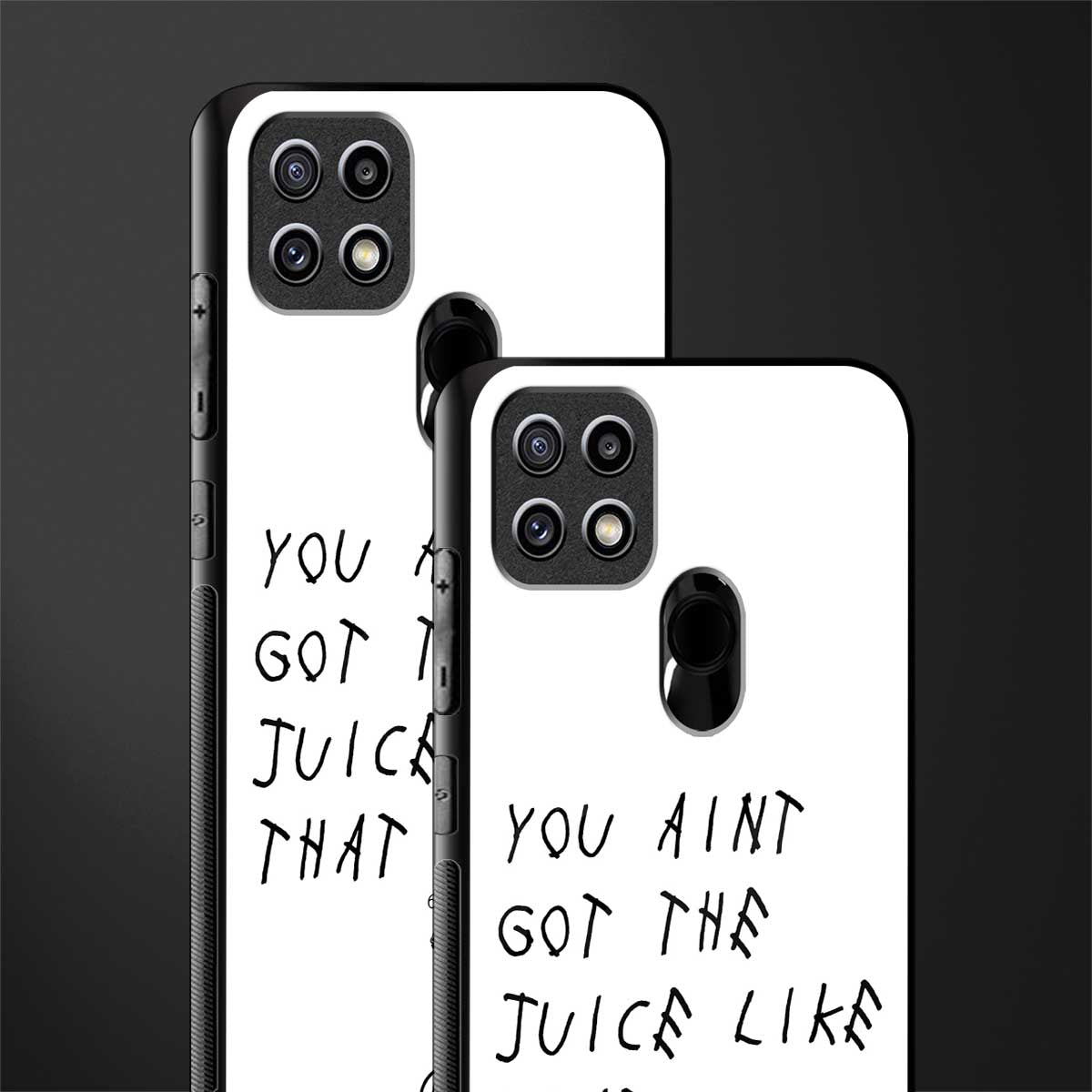ain't got the juice white edition glass case for oppo a15s image-2