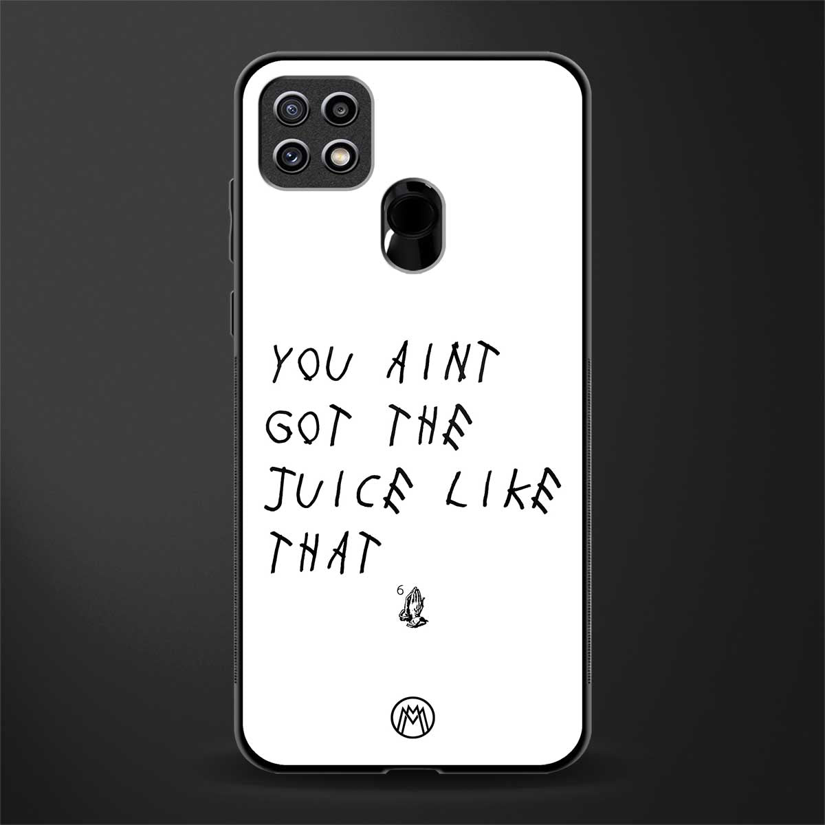 ain't got the juice white edition glass case for oppo a15s image