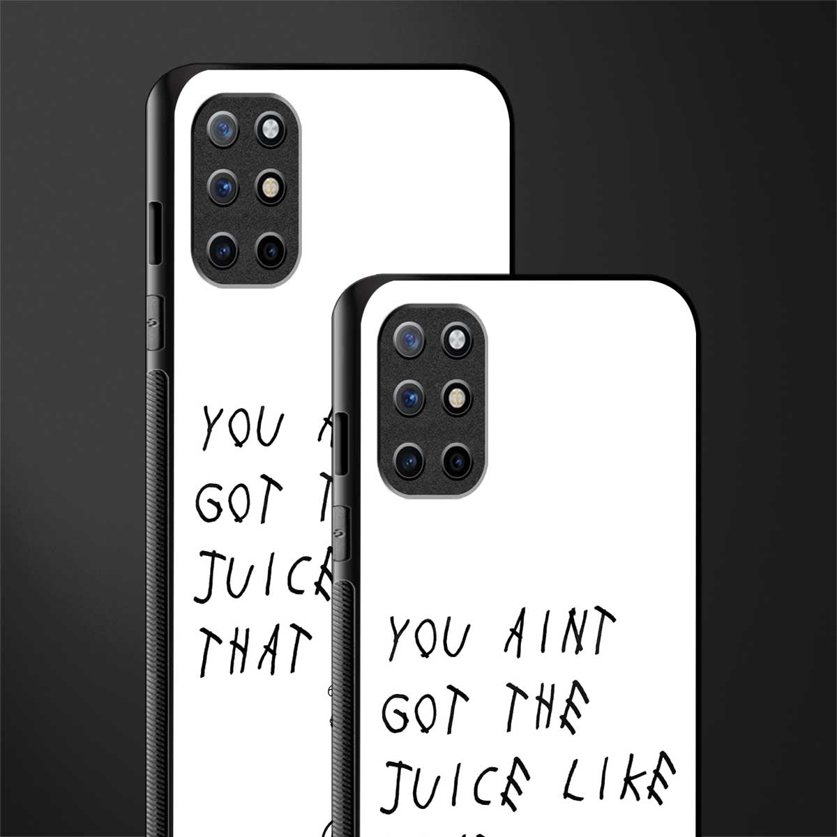 ain't got the juice white edition glass case for oneplus 8t image-2
