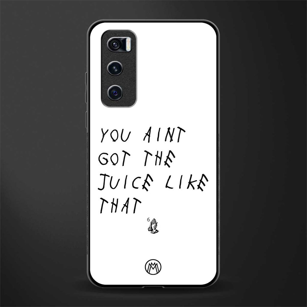 ain't got the juice white edition glass case for vivo v20 se image