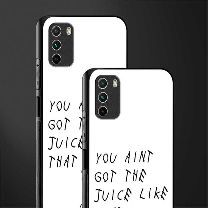 ain't got the juice white edition glass case for poco m3 image-2