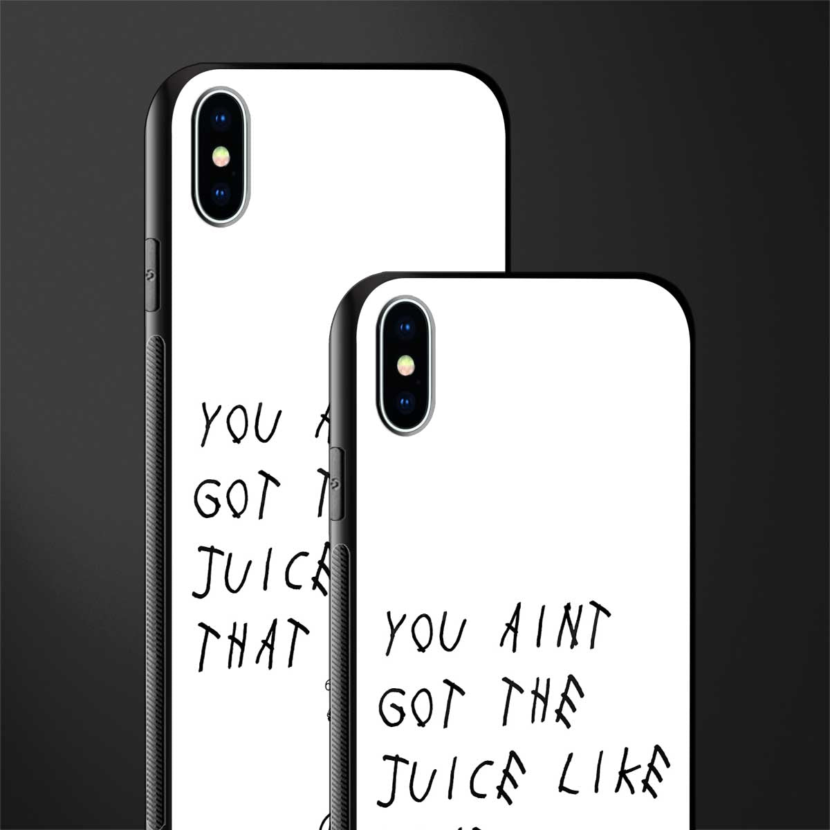 ain't got the juice white edition glass case for iphone xs max image-2