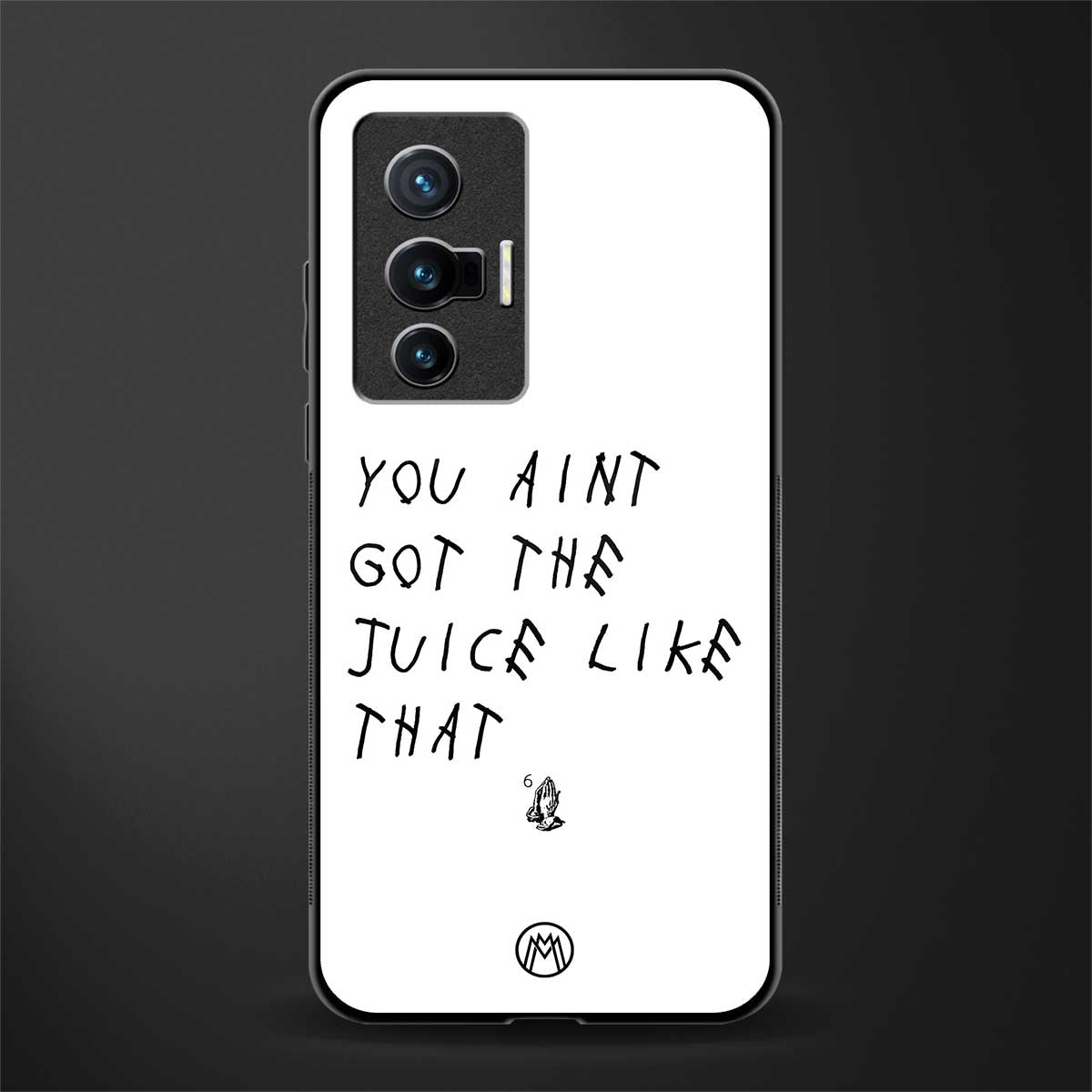 ain't got the juice white edition glass case for vivo x70 image