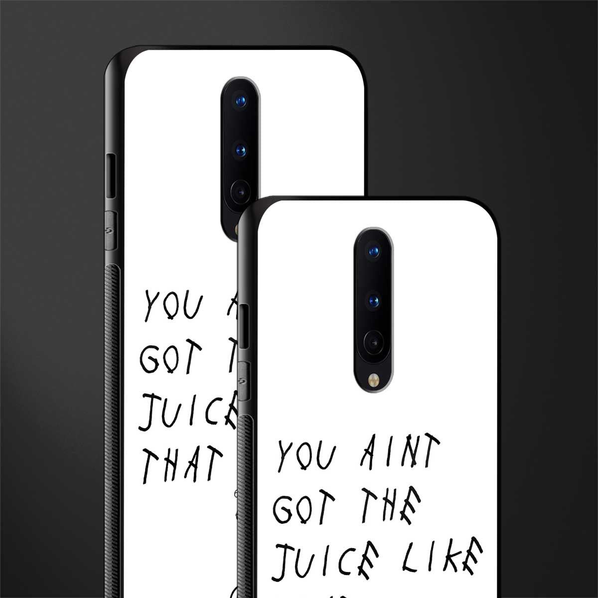 ain't got the juice white edition glass case for oneplus 8 image-2
