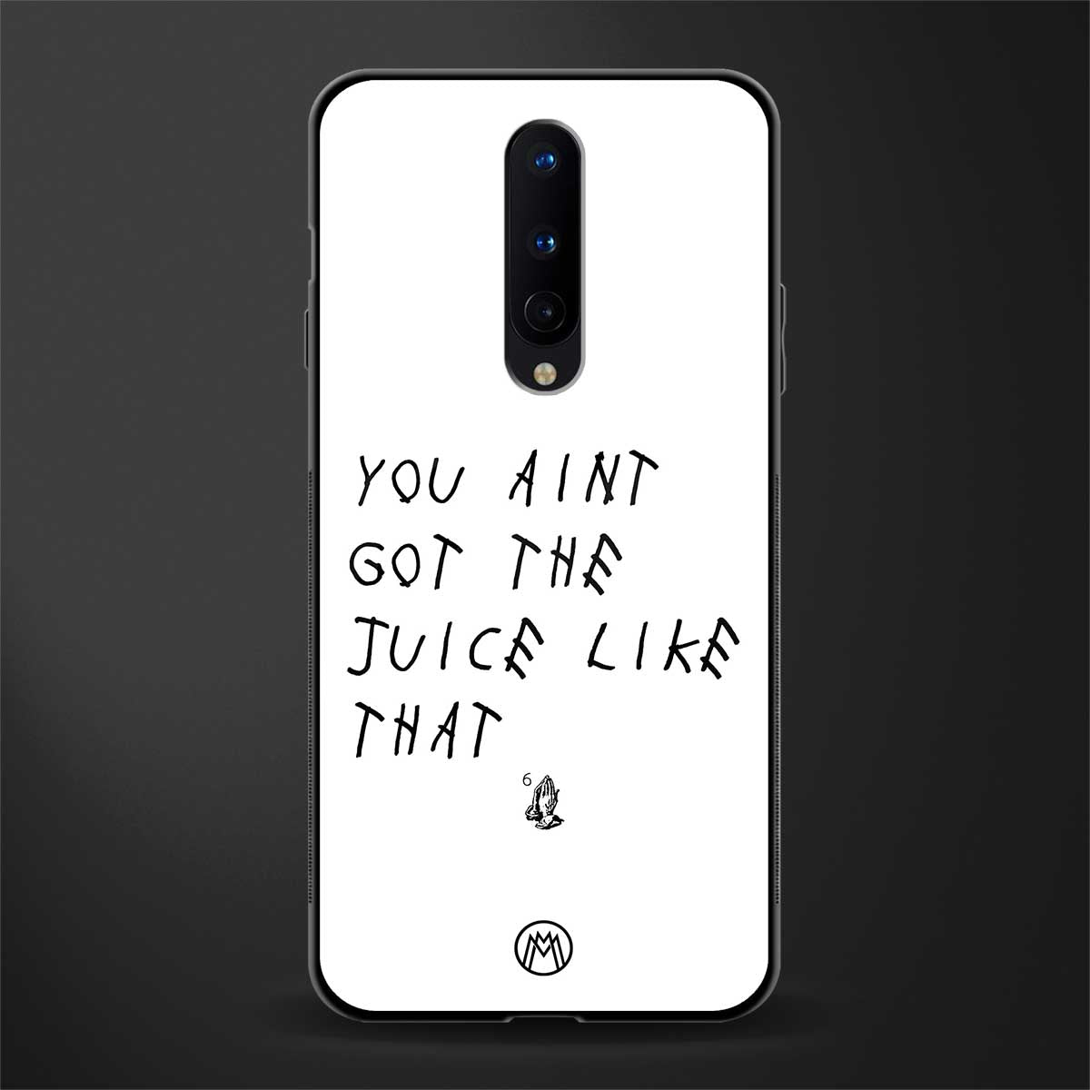 ain't got the juice white edition glass case for oneplus 8 image