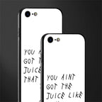 ain't got the juice white edition glass case for iphone 8 image-2