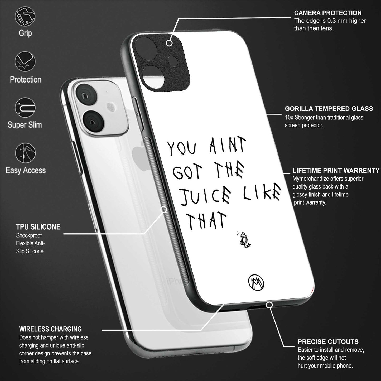 ain't got the juice white edition glass case for samsung galaxy m31 image-4