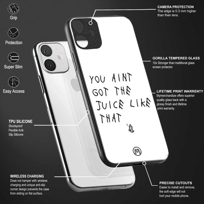 ain't got the juice white edition glass case for realme c35 image-4