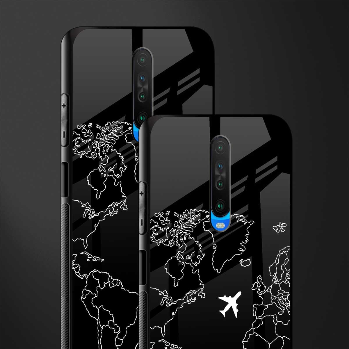 airplane flying wanderlust glass case for poco x2 image-2