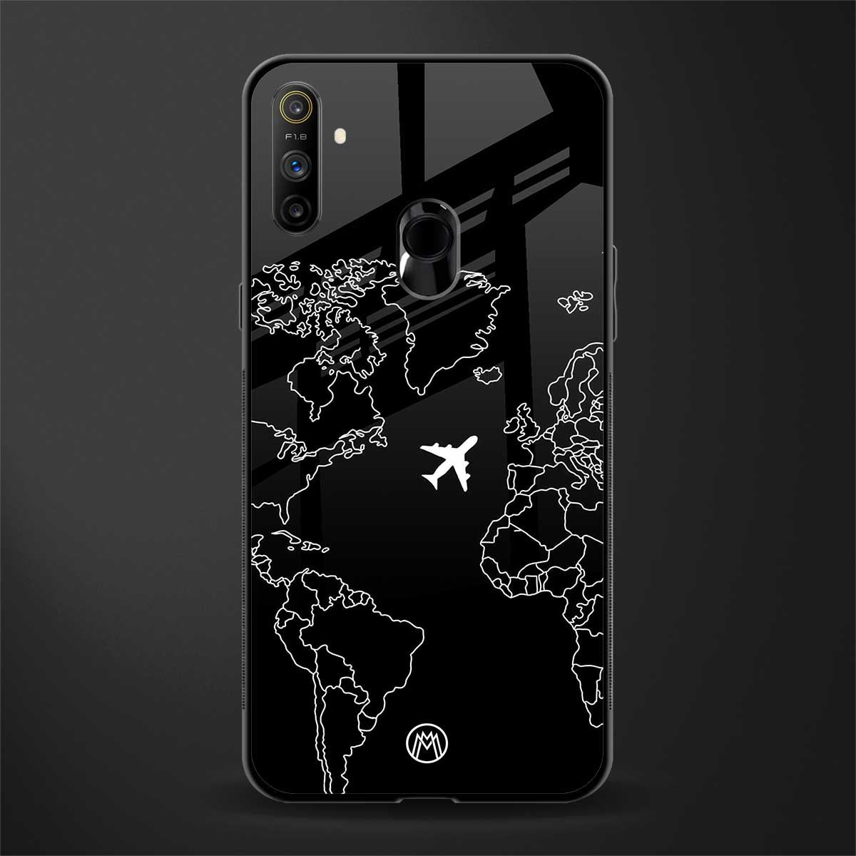 airplane flying wanderlust glass case for realme narzo 20a image