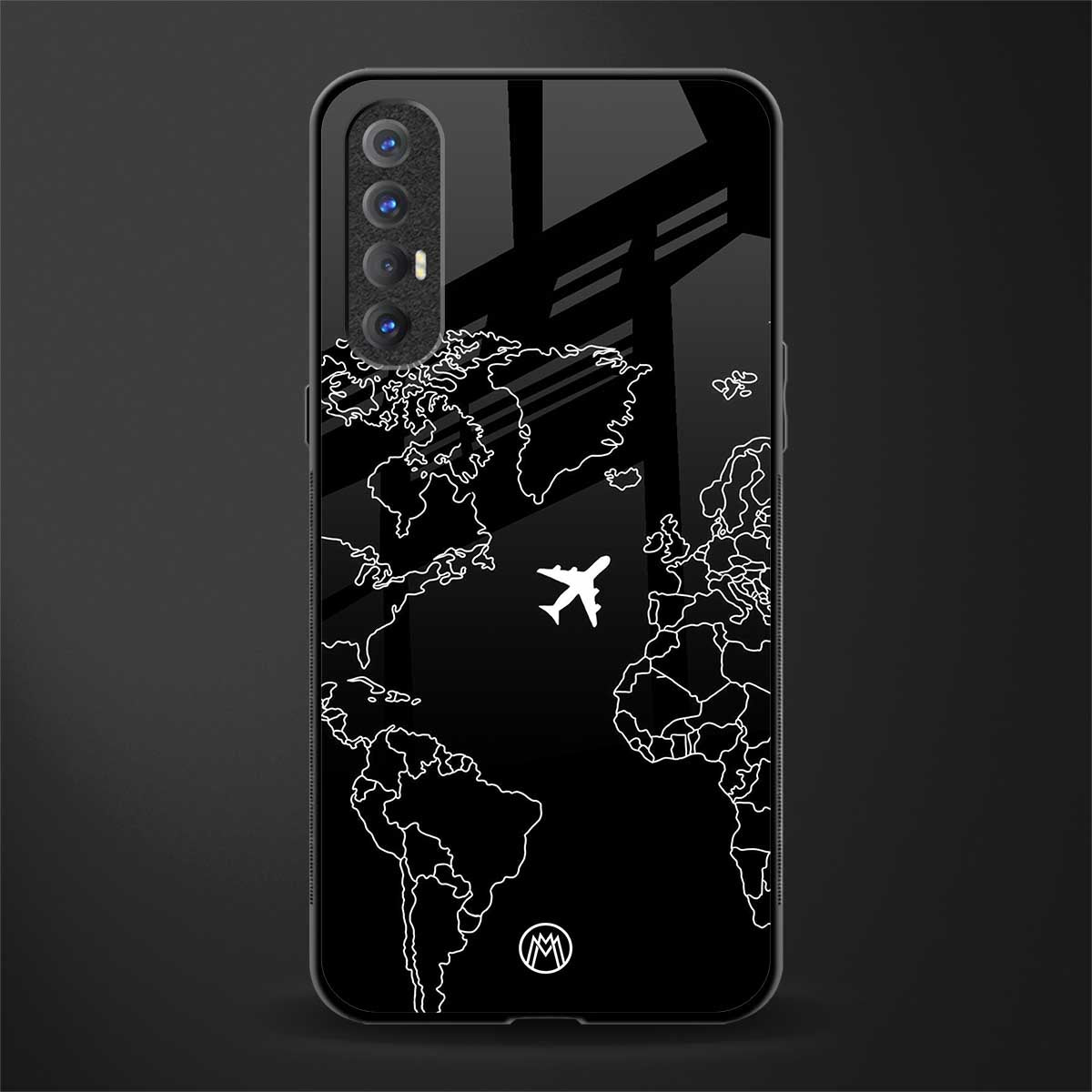 airplane flying wanderlust glass case for oppo reno 3 pro image