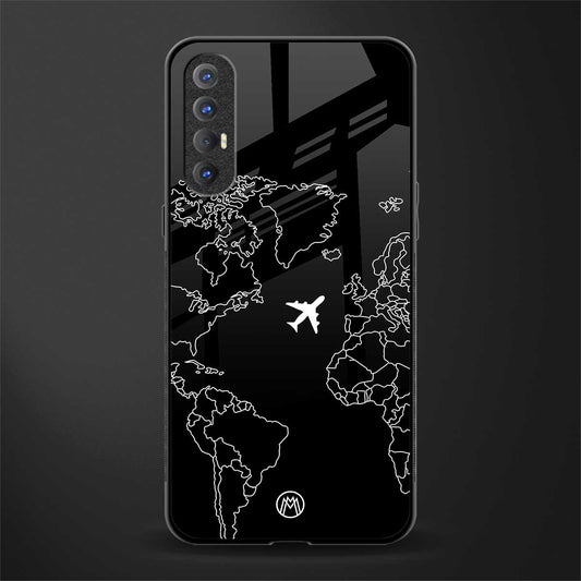 airplane flying wanderlust glass case for oppo reno 3 pro image