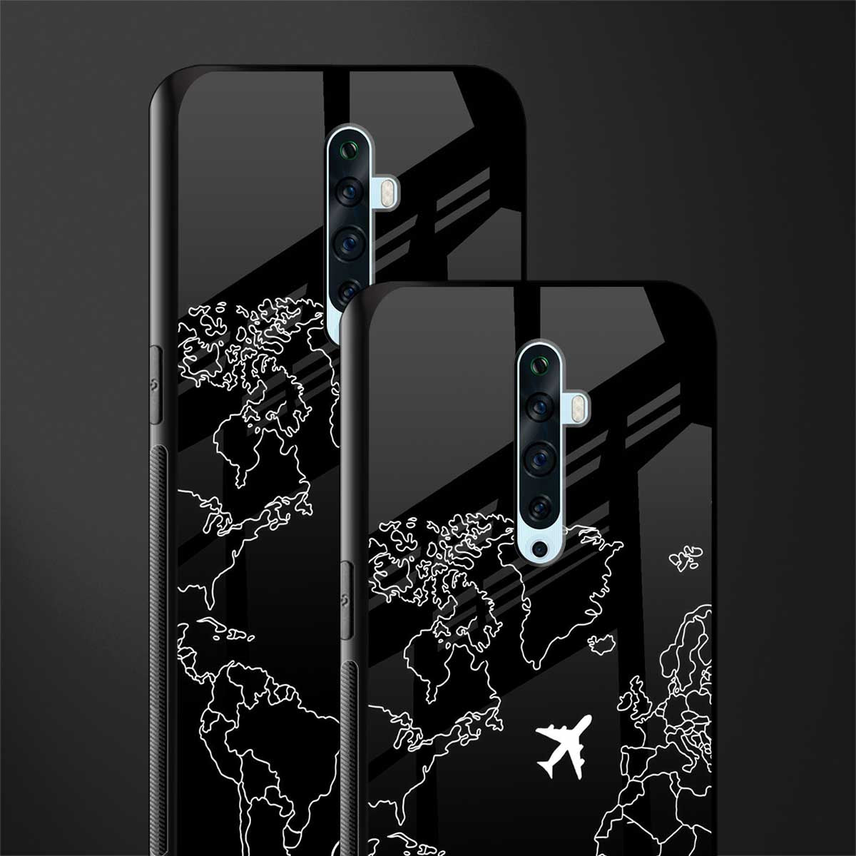 airplane flying wanderlust glass case for oppo reno 2z image-2