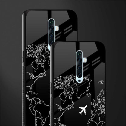 airplane flying wanderlust glass case for oppo reno 2f image-2