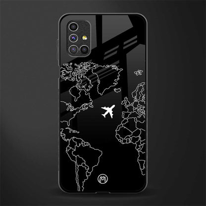 airplane flying wanderlust glass case for samsung galaxy m31s image