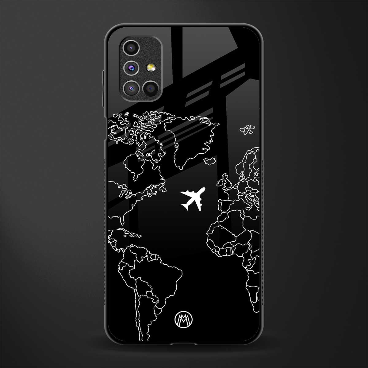 airplane flying wanderlust glass case for samsung galaxy m31s image