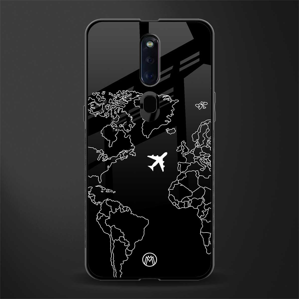 airplane flying wanderlust glass case for oppo f11 pro image