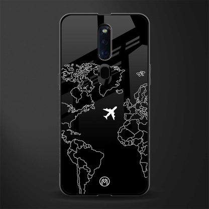 airplane flying wanderlust glass case for oppo f11 pro image