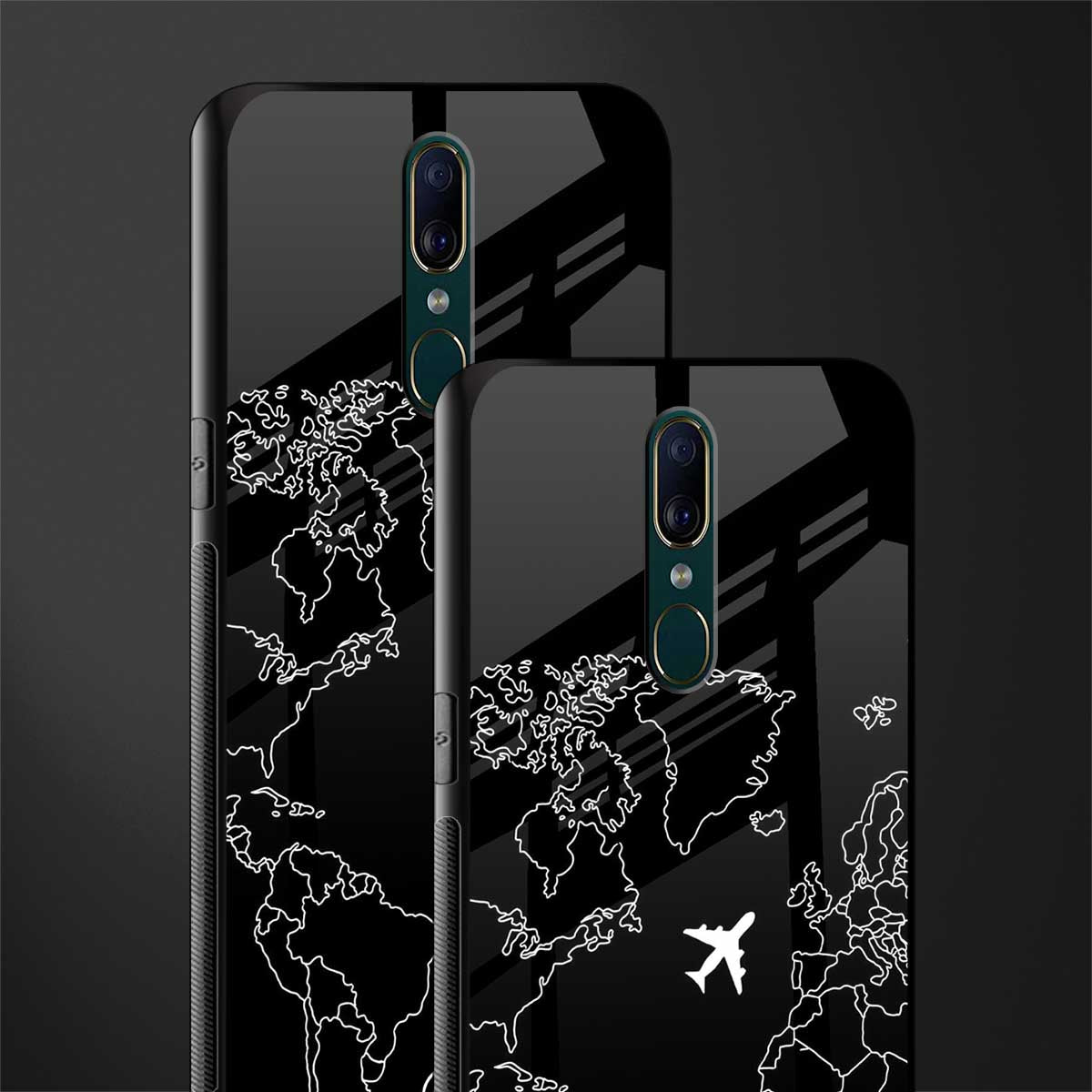 airplane flying wanderlust glass case for oppo a9 image-2
