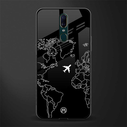 airplane flying wanderlust glass case for oppo a9 image