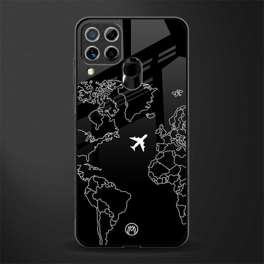 airplane flying wanderlust glass case for realme c15 image