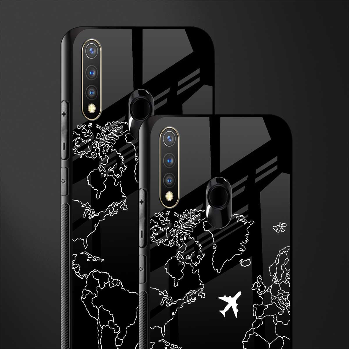 airplane flying wanderlust glass case for vivo u20 image-2