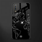 airplane flying wanderlust glass case for vivo u20 image