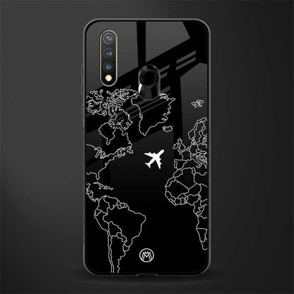 airplane flying wanderlust glass case for vivo u20 image