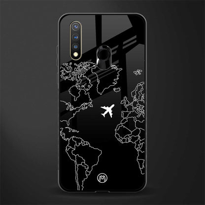 airplane flying wanderlust glass case for vivo y19 image