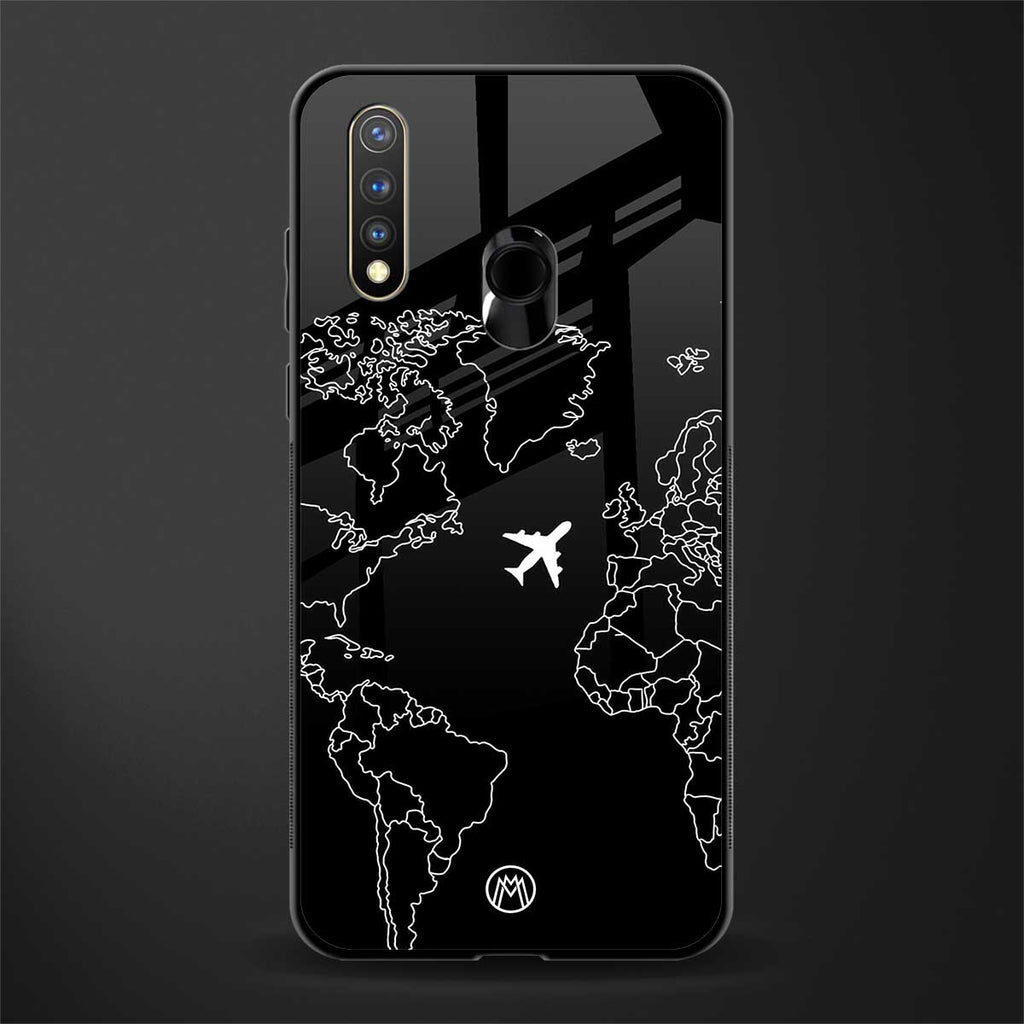 airplane flying wanderlust glass case for vivo y19 image