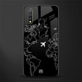 airplane flying wanderlust glass case for vivo y19 image