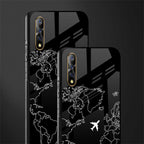 airplane flying wanderlust glass case for vivo z1x image-2