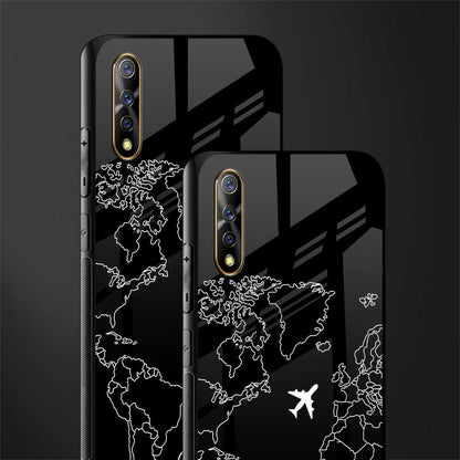 airplane flying wanderlust glass case for vivo z1x image-2