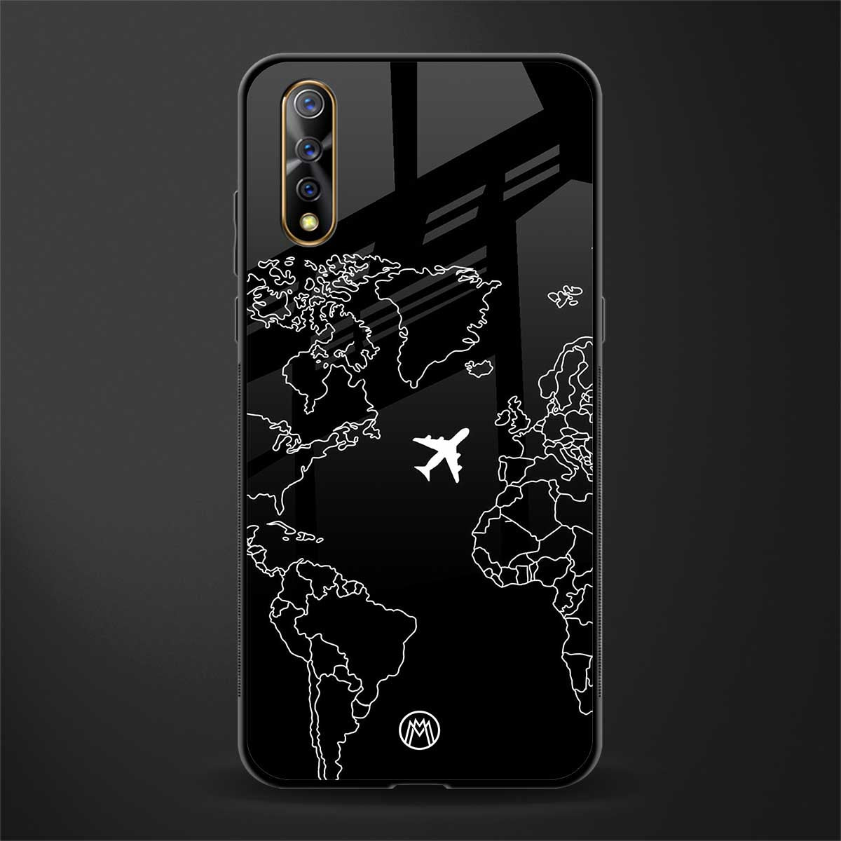 airplane flying wanderlust glass case for vivo z1x image