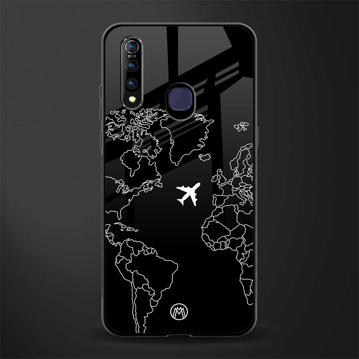 airplane flying wanderlust glass case for vivo z1 pro image