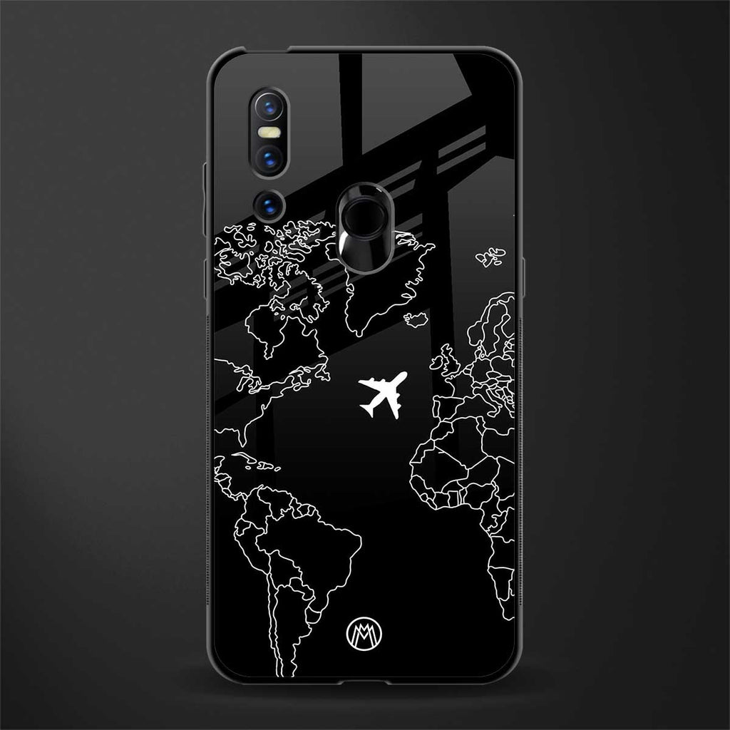 airplane flying wanderlust glass case for vivo v15 image