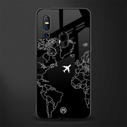 airplane flying wanderlust glass case for vivo v15 image