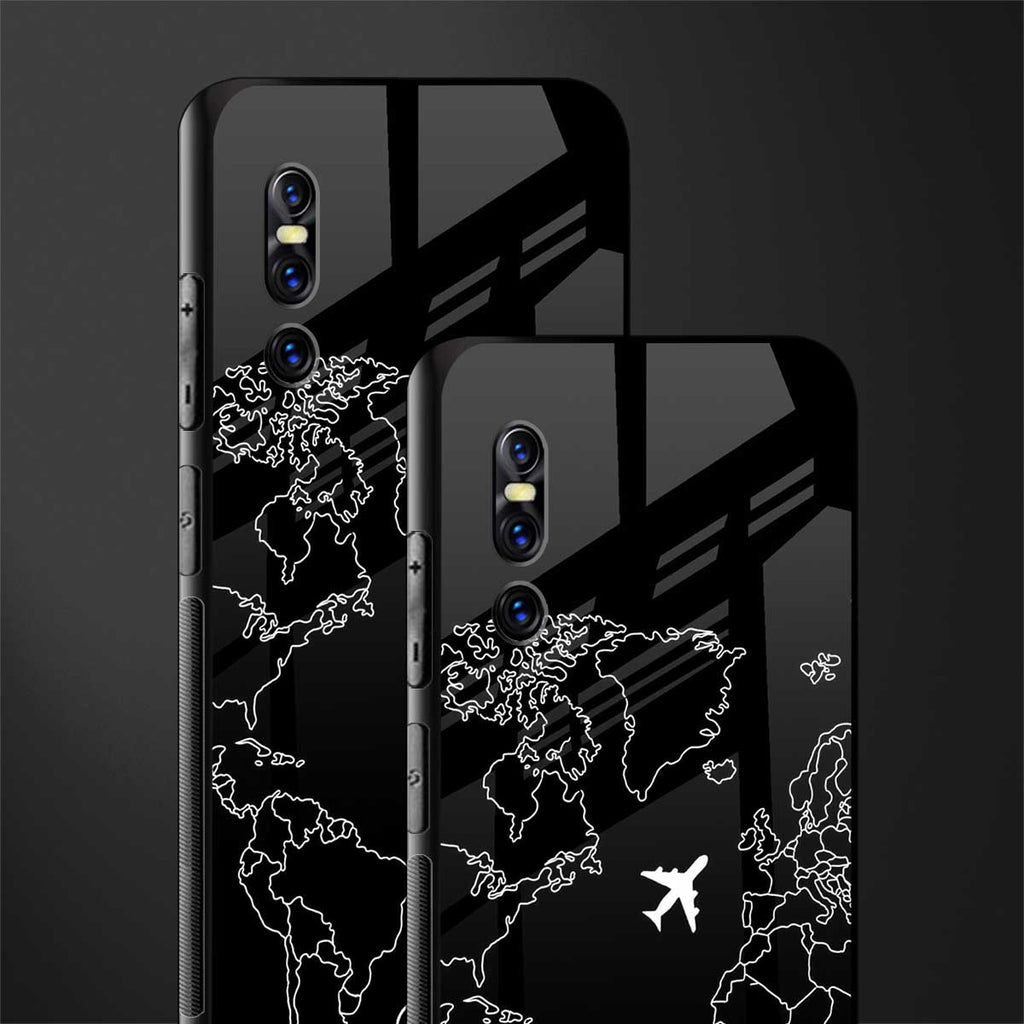 airplane flying wanderlust glass case for vivo v15 pro image-2